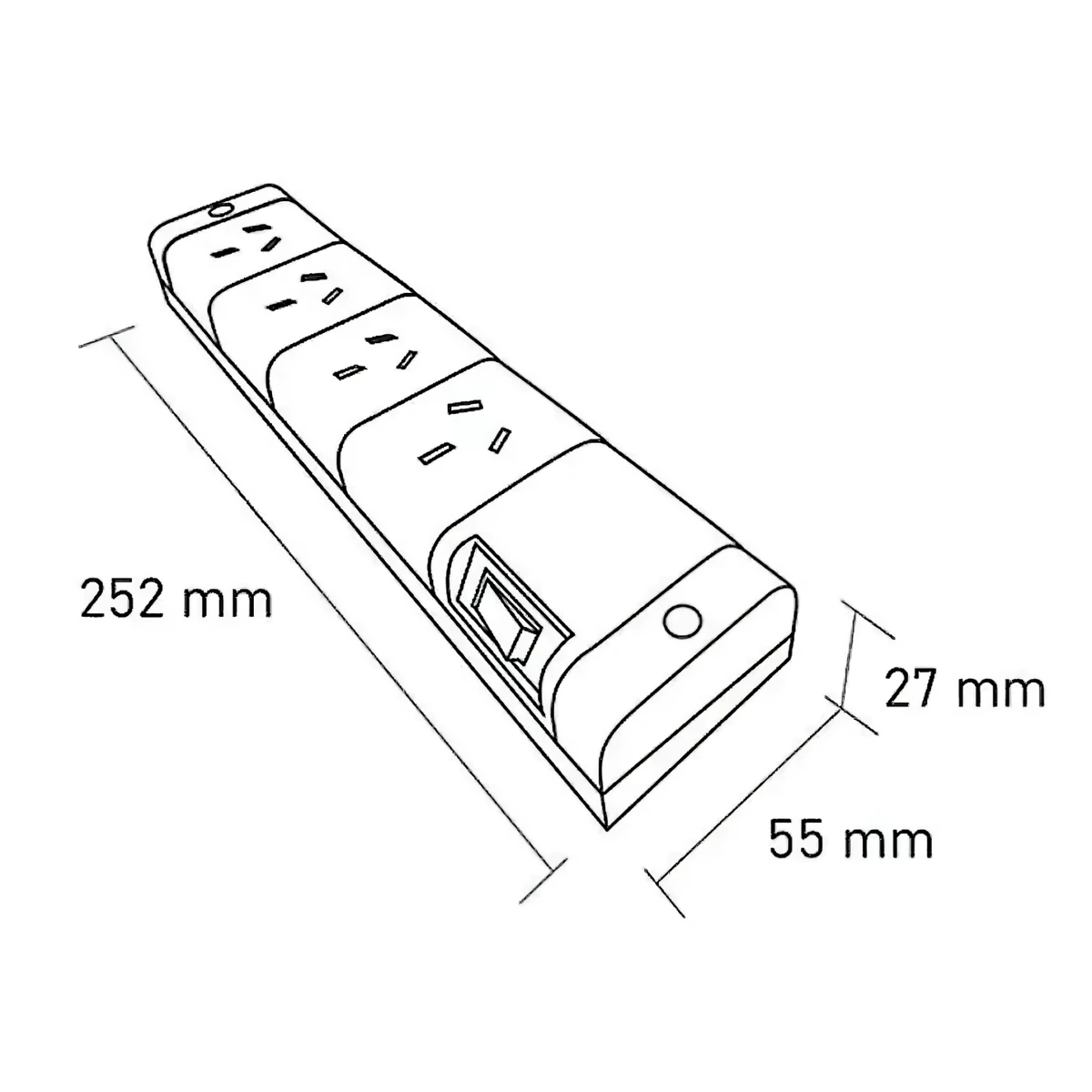 Detalles accesorios de Zapatilla 4 Tomas Cable 5M Blanco Multinorma